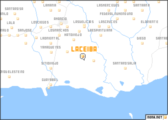 map of La Ceiba