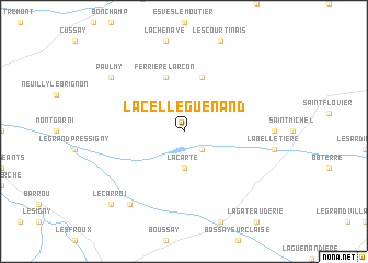 map of La Celle-Guénand