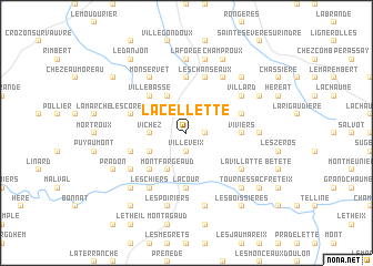 map of La Cellette