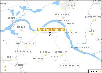 map of Laceys Spring