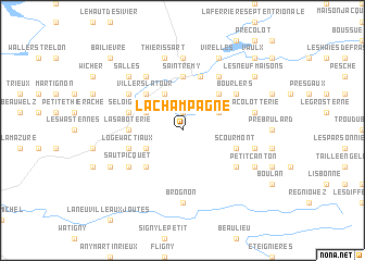 map of La Champagne