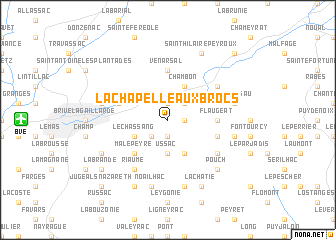 map of La Chapelle-aux-Brocs