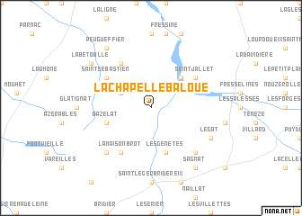 map of La Chapelle-Baloüe
