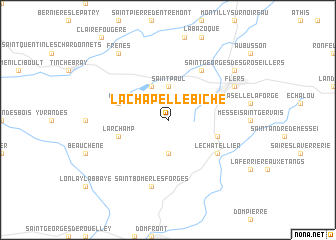 map of La Chapelle-Biche