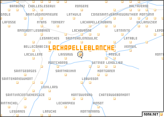 map of La Chapelle-Blanche
