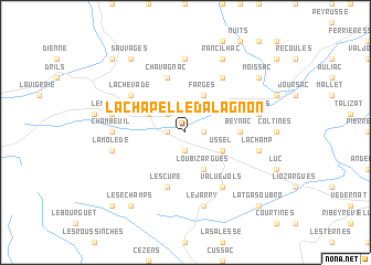 map of La Chapelle-dʼAlagnon