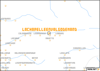 map of La Chapelle-en-Valgodemard