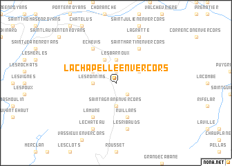 map of La Chapelle-en-Vercors