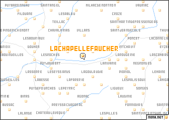 map of La Chapelle-Faucher