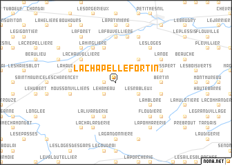 map of La Chapelle-Fortin