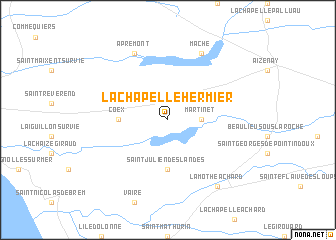 map of La Chapelle-Hermier