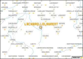 map of La Chapelle-Laurent