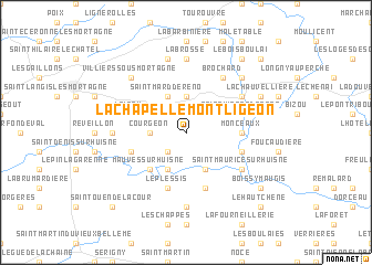 map of La Chapelle-Montligeon