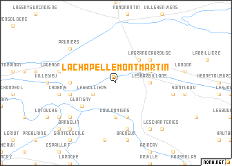 map of La Chapelle-Mont-Martin