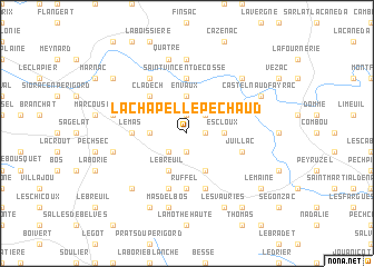 map of La Chapelle-Péchaud