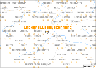 map of Lachapelle-sous-Chaneac