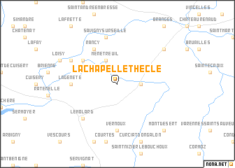 map of La Chapelle-Thècle