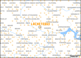 map of Lacheteaux