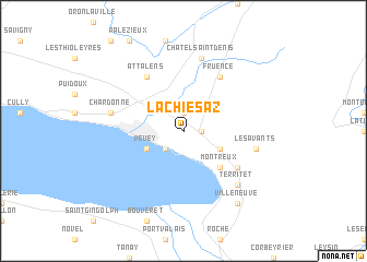 map of La Chièsaz