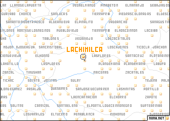 map of La Chimilca