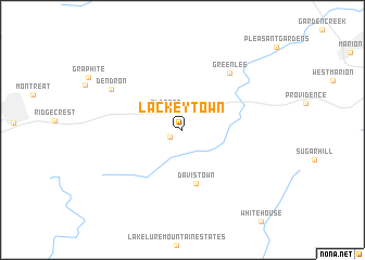 map of Lackey Town