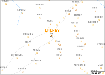 map of Lackey