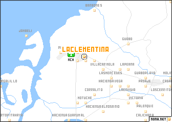 map of La Clementina