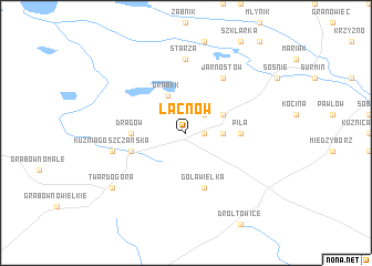 map of Łacnów