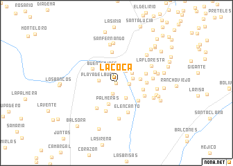 map of La Coca