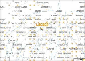 map of La Coca