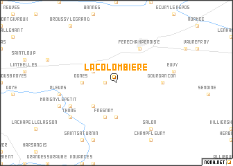 map of La Colombière