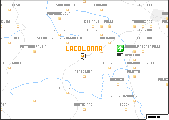 map of La Colonna