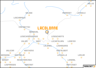 map of La Colonne