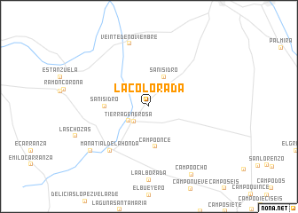 map of La Colorada