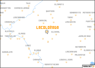 map of La Colorada