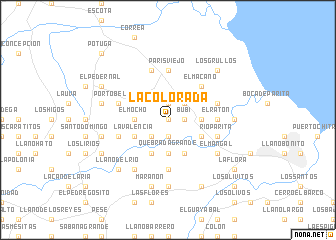 map of La Colorada