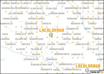 map of La Colorada