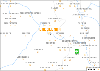 map of La Columna