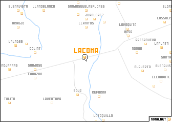 map of La Coma