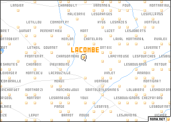 map of La Combe