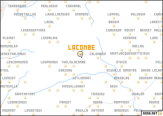 map of La Combe