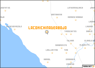 map of La Comichina de Abajo