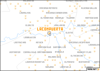 map of La Compuerta