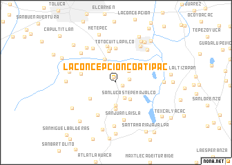 map of La Concepción Coatipac