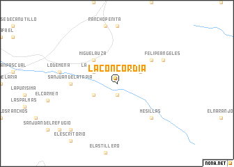 map of La Concordia