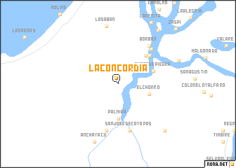 map of La Concordia