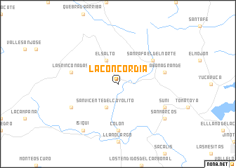 map of La Concordia