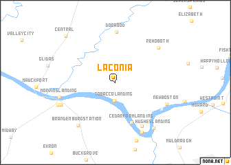 map of Laconia