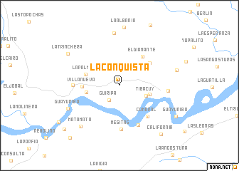 map of La Conquista