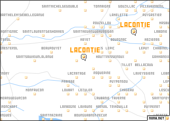 map of La Contie